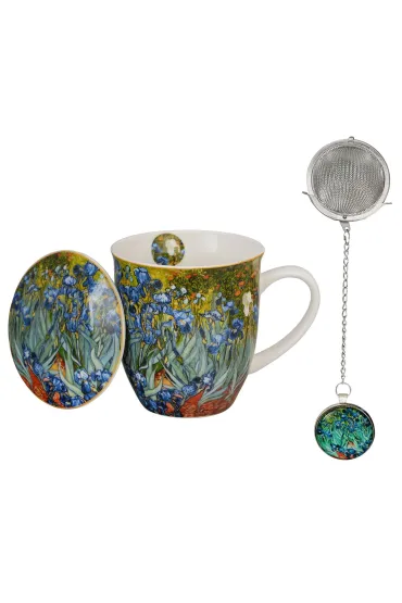 Duo Sp. z o.o. Kubek z zaparzaczem i zawieszka IRISES Van Gogh 400 ml