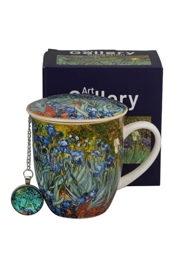 Duo Sp. z o.o. Kubek z zaparzaczem i zawieszka IRISES Van Gogh 400 ml