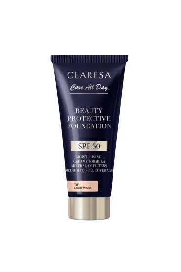 Claresa _Beauty Protective Foundation nawilajcy podkad z filtrem SPF50 1W Light Warm 30 ml