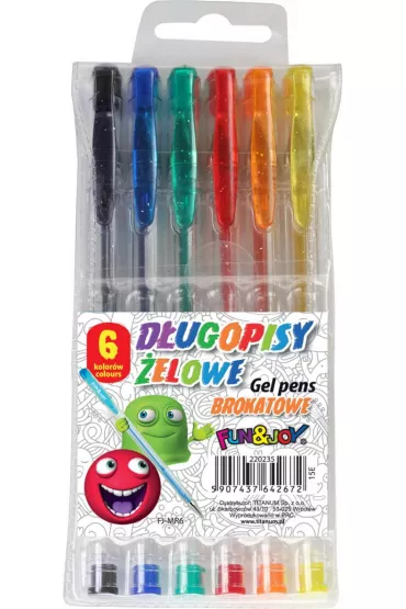 Titanum D�ugopisy �elowe brokatowe 6 szt.