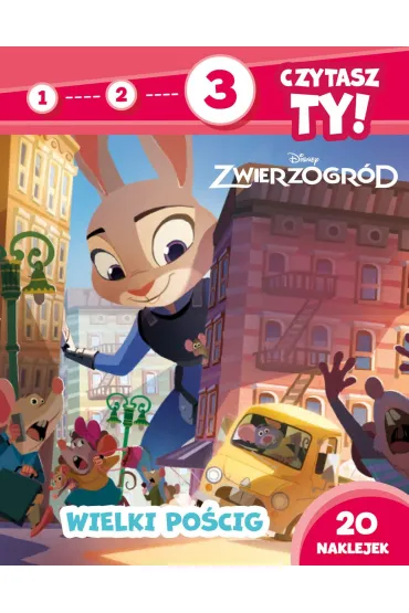1, 2, 3, czytasz ty! Poziom 3. Wielki po�cig. Disney Zwierzogr�d - El�bieta Lekan 