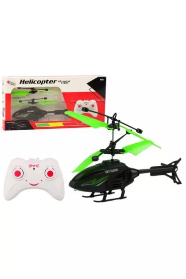 Helikopter R/C �yroskop zielony LeanToys