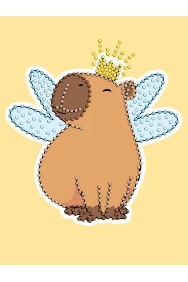 Diamentowa mozaika - Kapibara wr�ka 15x20cm Ideyka