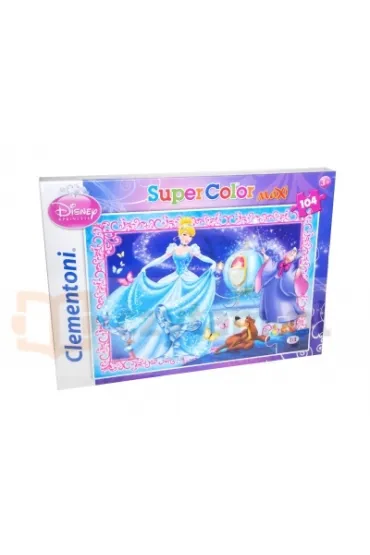 Puzzle 104 el. Maxi SuperColor. Cinderella Clementoni