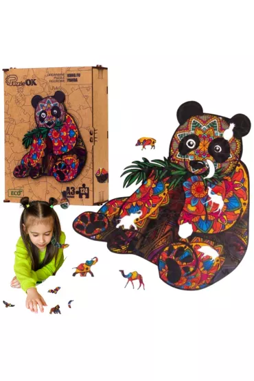 Puzzle drewniane eko 124 el. Kung Fu Panda A3 Maksik