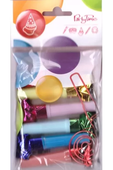 Gwizdki metalizowane 6 szt