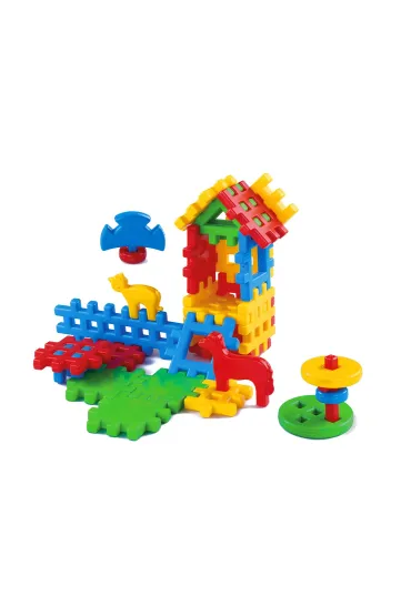 Klocki konstrukcyjne dla najm�odszych Klocki konstrukcyjne Waffle 31 element�w Ma�y Domek MARIOINEX 900987