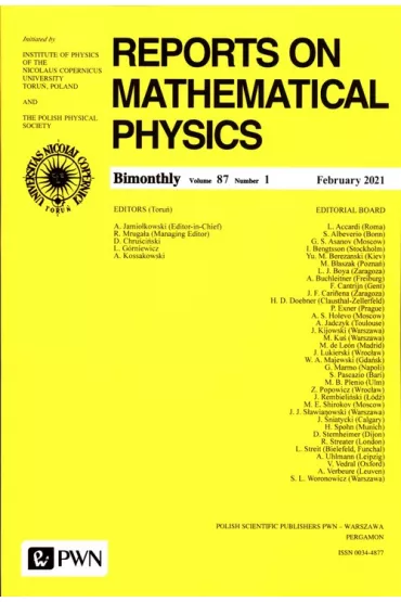 Reports On Mathematical Physics 87/1 Polska - Andrzej Jamio�kowski, Ryszard Mruga�a