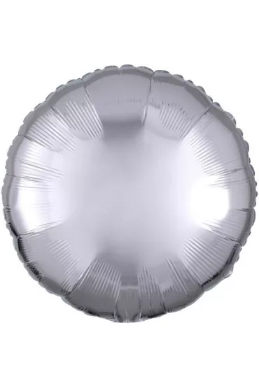Amscan Balon foliowy metalik srebrny okr�g�y luzem 43cm