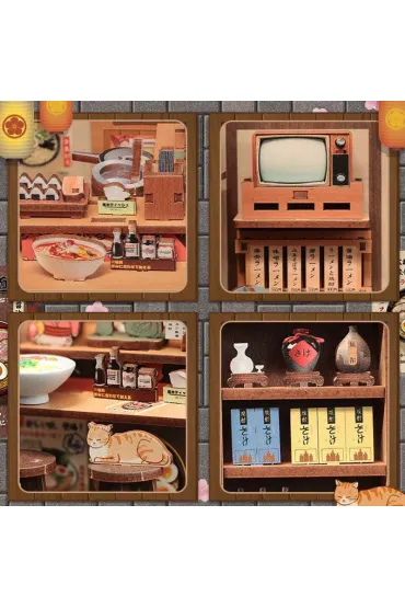 Puzzle Miniaturowy domek Book Nook Bar w Tokio Habarri