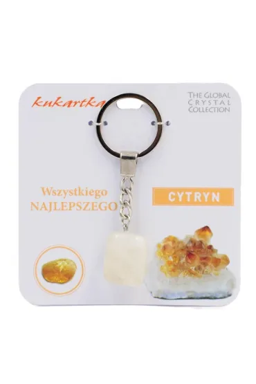 Kukartka Brelok Wszystkiego najlepszego cytryn