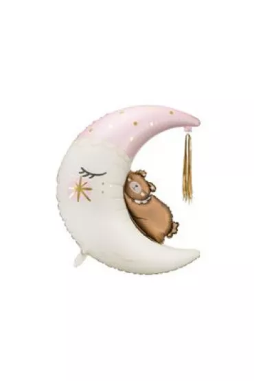 PartyDeco Balon foliowy Mi� na ksi�ycu 80x98cm