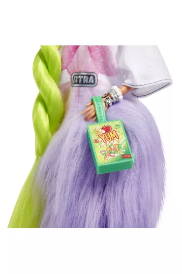 Barbie Extra Lalka Biaa tunika/Neonowe zielone wosy HDJ44 Mattel