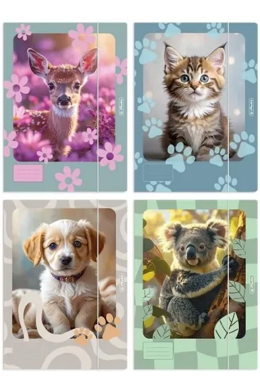 Teczka A4 z gumk� Animals mix HERLITZ