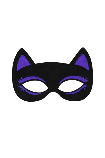 Maska na Halloween flokowana Kot