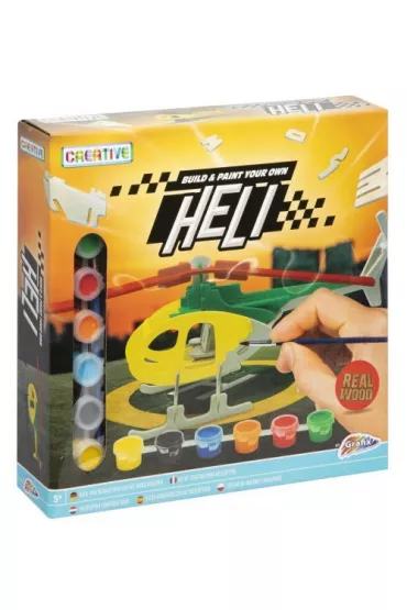 Drewniany helikopter, 6 farb + p�dzel Icom Polska