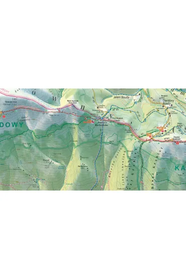 Karkonosze mapa panoramiczna laminowana mapa turystyczna 1:33 000