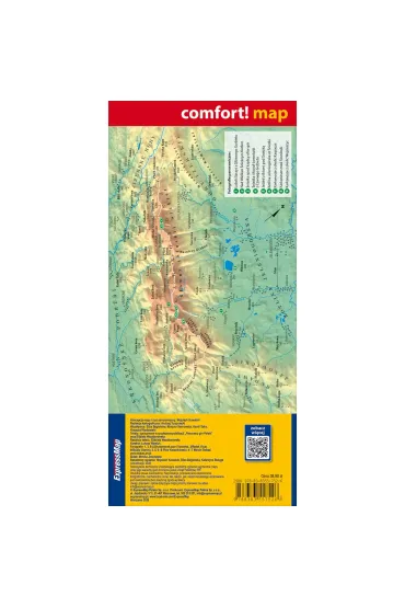 Karkonosze mapa panoramiczna laminowana mapa turystyczna 1:33 000