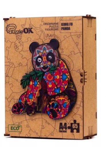 Puzzle drewniane eko 65 el. Kung Fu Panda A4 PuzzleOK