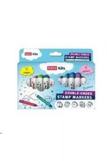 Easy Stationery Pisaki ze stempelkami 12 szt.