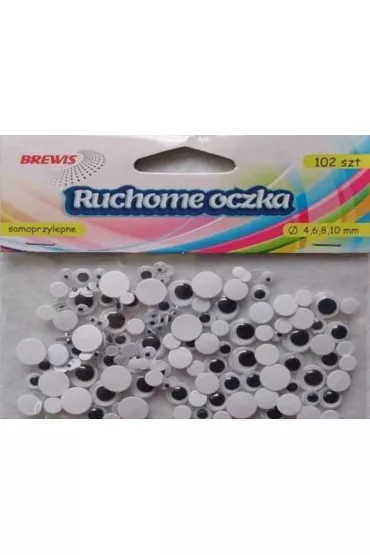 Brewis Ruchome oczka owalne z czarnymi rz�sami 26 szt.