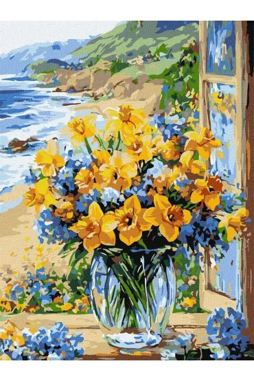 Ideyka Malowanie po numerach - Kwiatowe wybrze�e 30x40cm