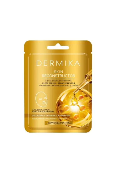Dermika Skin Reconstructor silnie skoncentrowane z�ote serum-rekonstruktor intensywnie odm�adzaj�ce, maska w p�acie na twarz