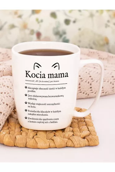 Nadwyraz.com Kubek ceramiczny biay Kocia mama