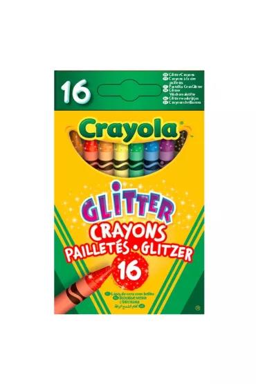 Crayola Kredki �wiecowe brokatowe zmywalne 16 kolor�w