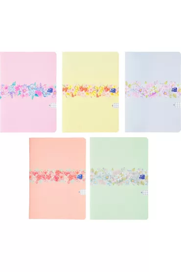 Zeszyt Oxford Flowers A4 mix kratka 60 kartek