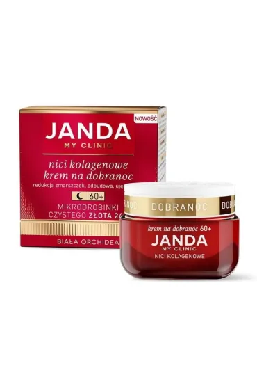 Janda Zestaw prezentowy Nici kolagenowe 60+: krem na dzie� dobry, krem na dobranoc, krem pod oczy 2 x 50 ml + 15 ml
