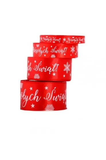 Pogotowie Florystyczno �lubne Wst��ka satynowa Weso�ych �wi�t 38 mm/22mb