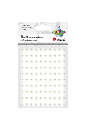 Titanum Pere�ki samoprzylepne bia�e 5mm 100 szt.