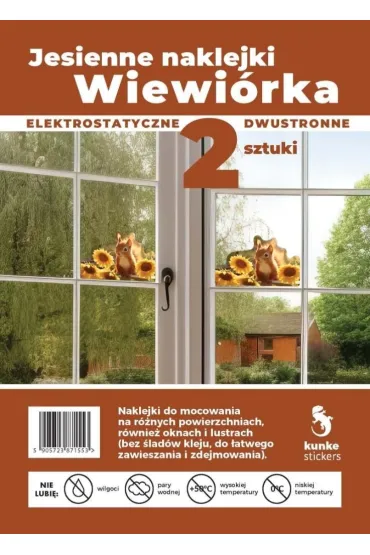 Kunke Naklejki jesienne Wiewi�rka 2 szt
