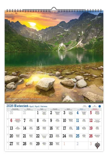 Kalendarz 2026 �cienny A2 jednostronny tatry V.4