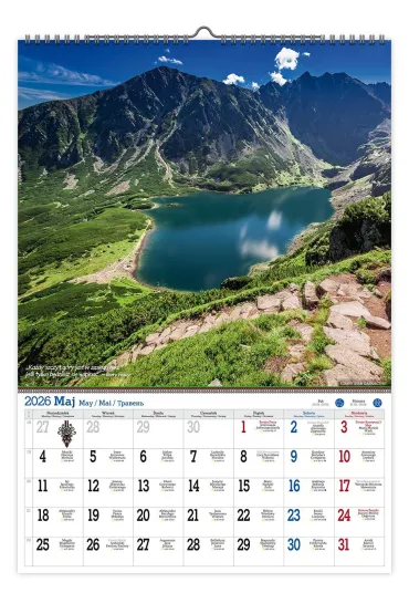 Kalendarz 2026 �cienny A2 jednostronny tatry V.4