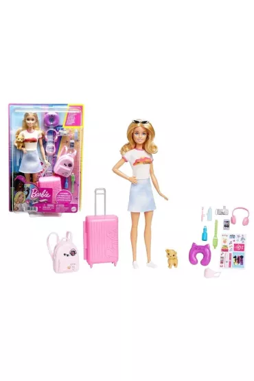 Barbie. Lalka zestaw w podr�y Mattel