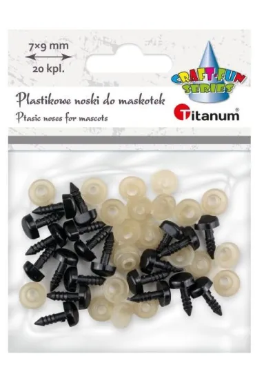 Titanum Nosy do maskotek plastikowe tr�jk�tne 9x7mm 20 szt