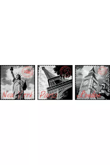Puzzle 3x500 el. Du�e miasta Educa