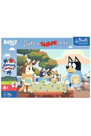 Puzzle 60 el. Super Shape XXL. Bluey i przyjaciele Trefl