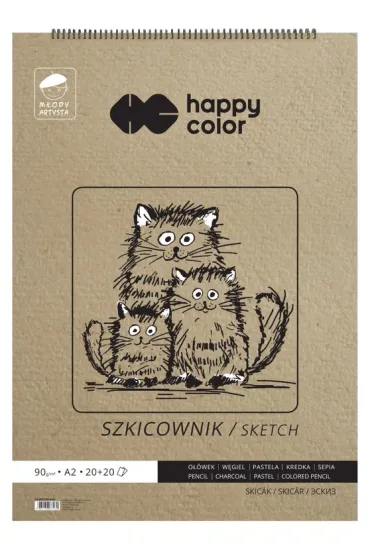 Happy Color Szkicownik A2 na spirali 80g/90g 40 kartek