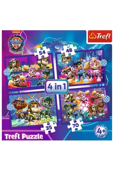 Puzzle 4w1 Bohaterowie na ratunek 34621 Trefl