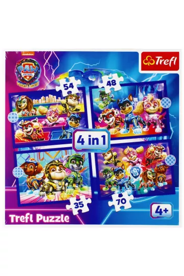 Puzzle 4w1 Bohaterowie na ratunek 34621 Trefl