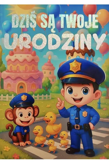 Yeku Karnet Urodziny ch�opiec policjant