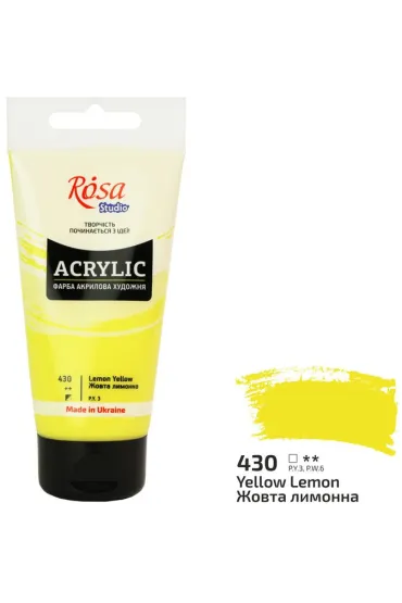 Rosa Farba akrylowa lemon yellow 430 75ml 75 ml