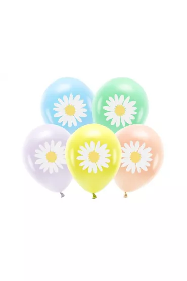 PartyDeco Balony Eco Stokrotki mix 30cm