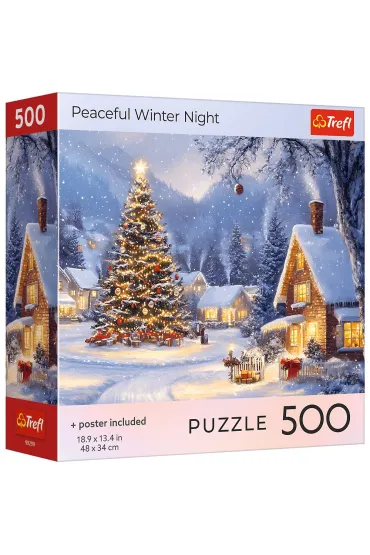 Puzzle 500 USA Collection: Peaceful Winter Night Trefl