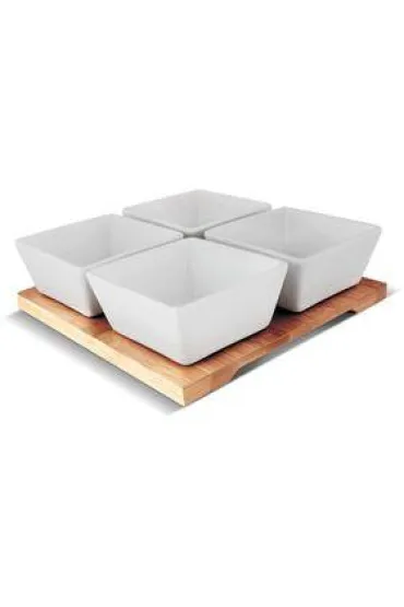 Lamart Zestaw miski + taca do serwowania dip�w LT9018 4 szt.