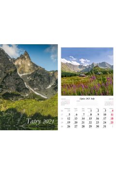 Kalendarz 2021 Tatry  13 planszowy