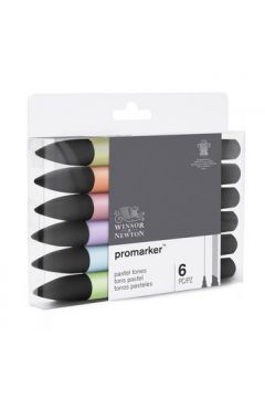 Winsor Newton Promarker Pastel Tones 6 kolorw